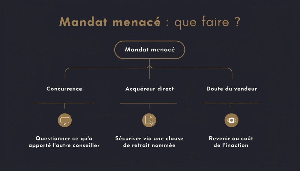 Diagramme décisionnel du mandat menacé
